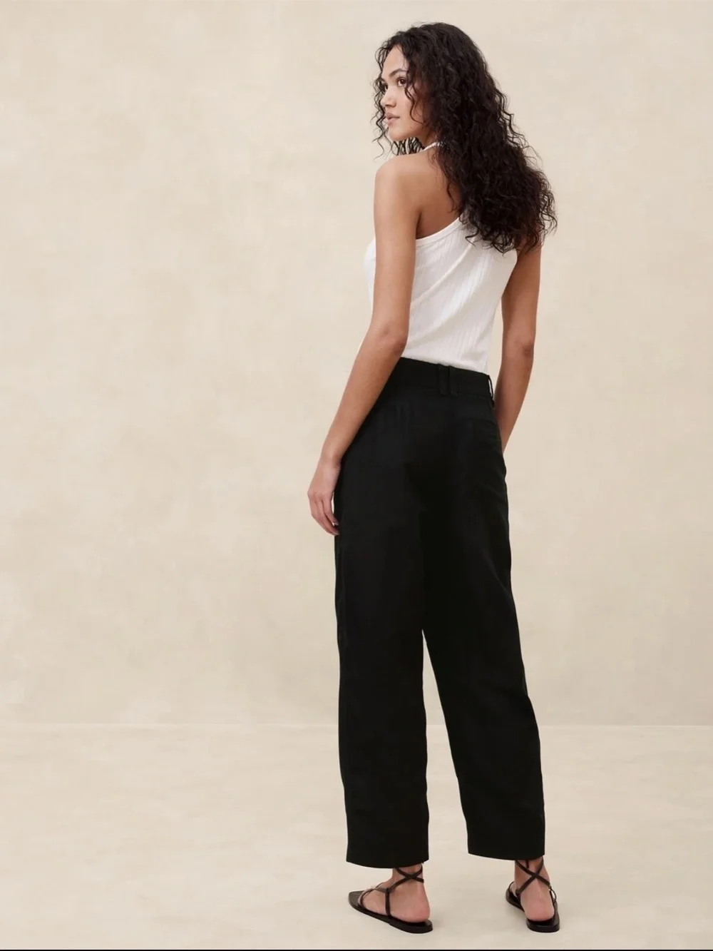 Banana Republic May Cotton Linen Cargo Pants Size 16